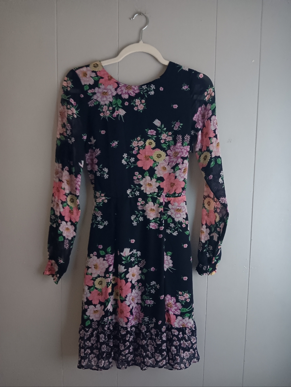 Divided Blue Floral Dress Size 4